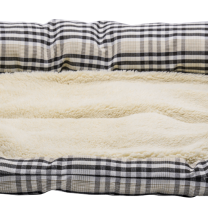 Hundebett Plüsch / kariert Größe L